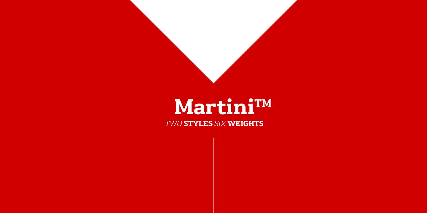 Пример шрифта Martini